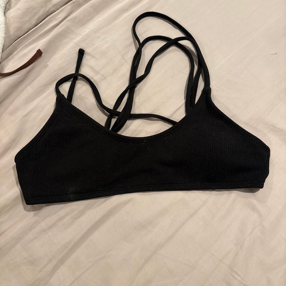 Romwe Women's Black Bikini-and-tankini-tops